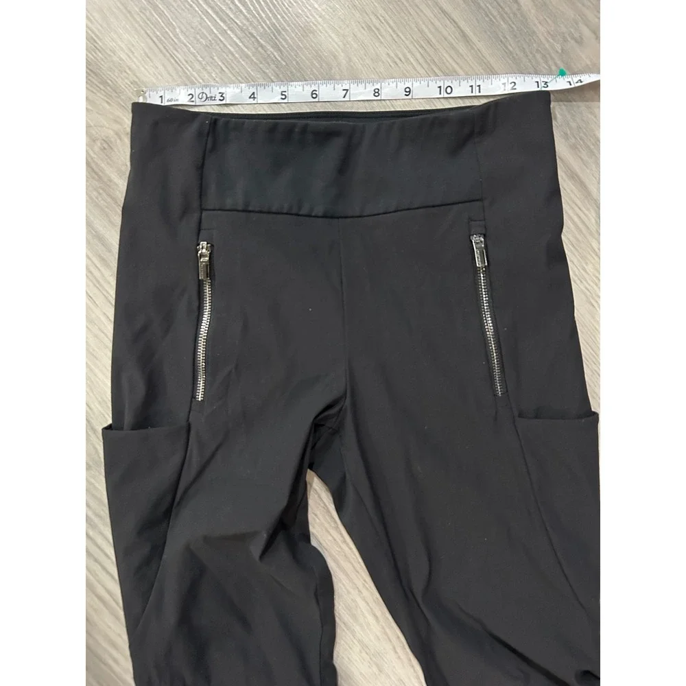Athleta Headlands Hybrid Cargo II‎ Pants Black High Rise Tapered Womens Size 2